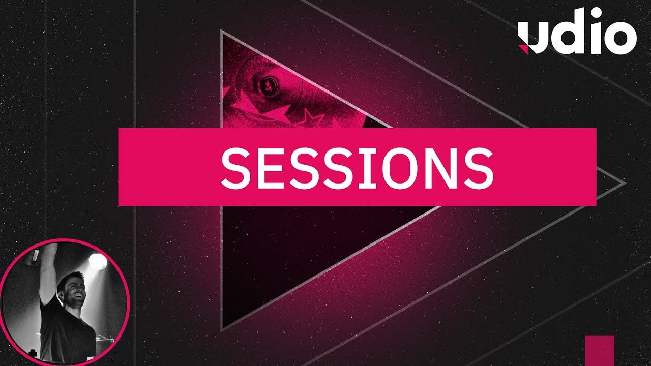 Official 'Sessions' feature announcement graphic from Udio's own blog